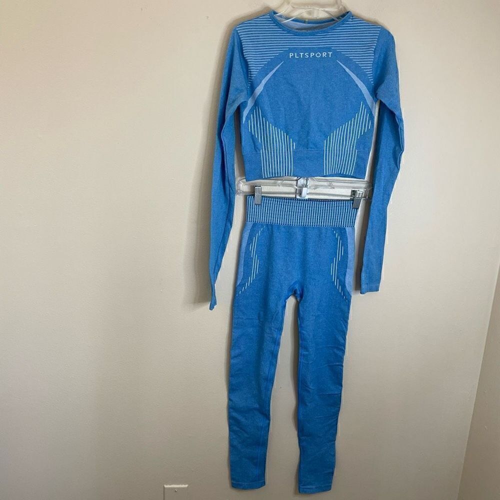 New!PrettyLittleThing| Activewear Set| Steel blue